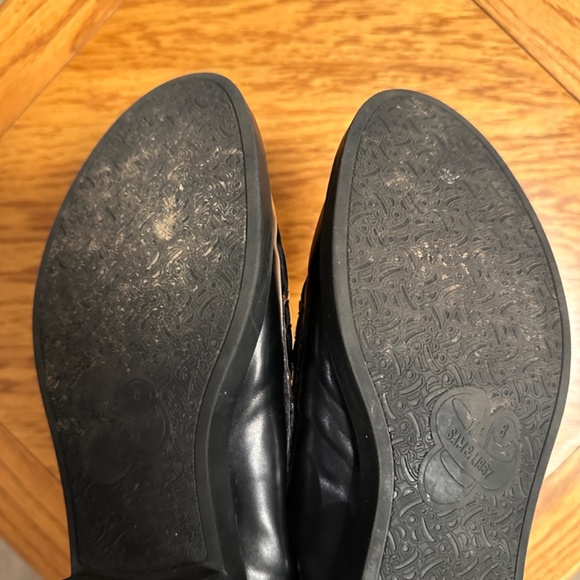 *SAM & LIBBY* Black x White Round Toe Loafer Shoes Size 8 - Picture 7 of 8